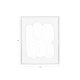ZUIVER August vgdekoration 3D, rektangulr - hvid gips og sort trramme (64x52)