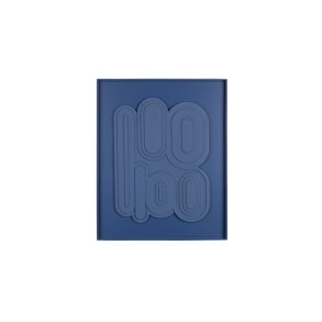 ZUIVER August vgdekoration 3D, rektangulr - bl gips og bl trramme (64x52)