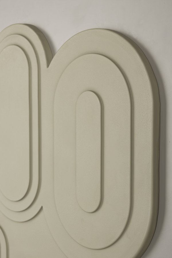 ZUIVER August vgdekoration 3D, rektangulr - beige gips og rice trramme (64x52)