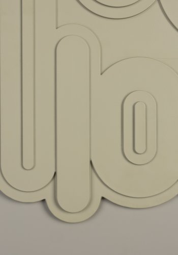 ZUIVER August vgdekoration 3D, rektangulr - beige gips og rice trramme (64x52)