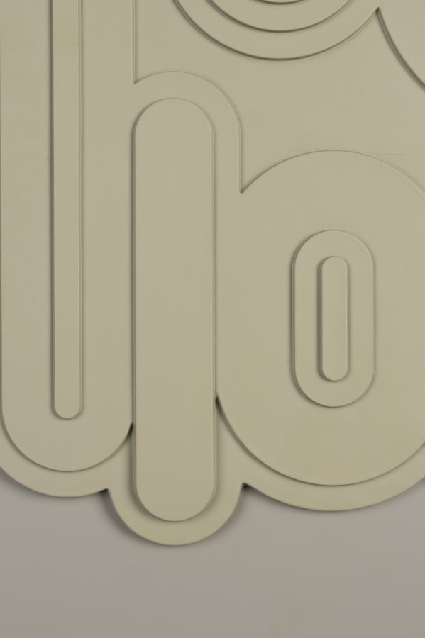 ZUIVER August vgdekoration 3D, rektangulr - beige gips og rice trramme (64x52)