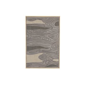 ZUIVER Shallow vgdekoration, rektangulr - multifarvet stof og mangotr (104x68)