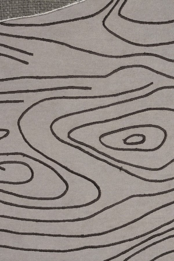 ZUIVER Shallow vgdekoration, rektangulr - multifarvet stof og mangotr (104x68)