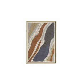 ZUIVER Move vgdekoration, rektangulr - multifarvet stof og mangotr (68x48)