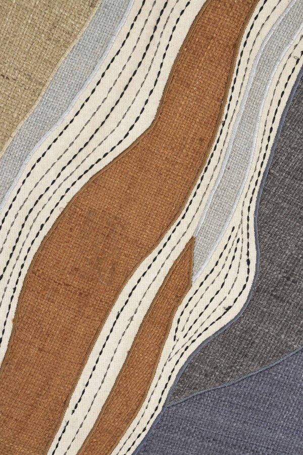 ZUIVER Move vgdekoration, rektangulr - multifarvet stof og mangotr (68x48)