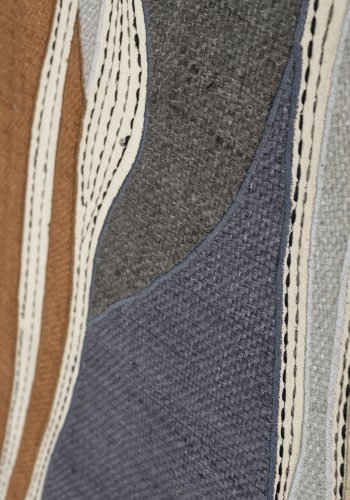 ZUIVER Move vgdekoration, rektangulr - multifarvet stof og mangotr (68x48)