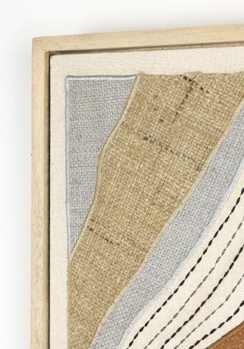 ZUIVER Move vgdekoration, rektangulr - multifarvet stof og mangotr (68x48)