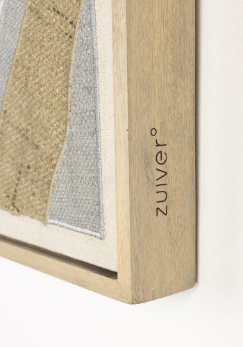 ZUIVER Move vgdekoration, rektangulr - multifarvet stof og mangotr (68x48)