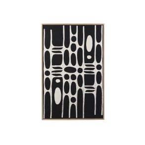 ZUIVER Halo billede, rektangulr - hvid/sort bomuld og natur mangotr (104x68)