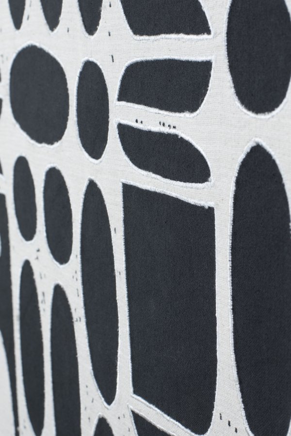 ZUIVER Halo billede, rektangulr - hvid/sort bomuld og natur mangotr (104x68)