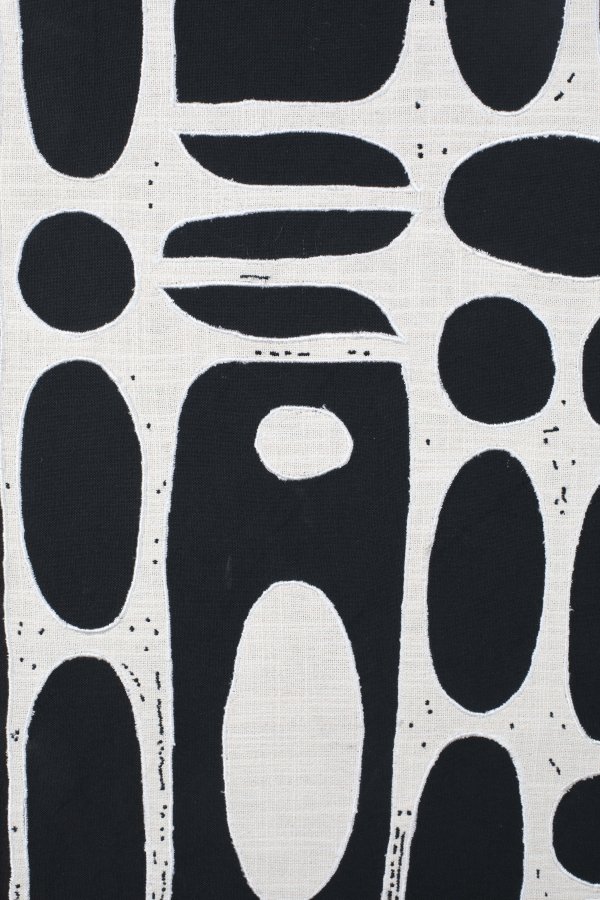 ZUIVER Halo billede, rektangulr - hvid/sort bomuld og natur mangotr (104x68)