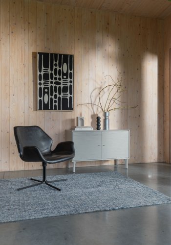 ZUIVER Halo billede, rektangulr - hvid/sort bomuld og natur mangotr (104x68)