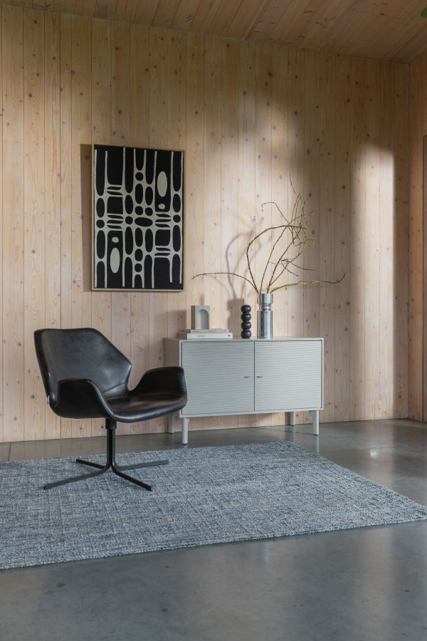 ZUIVER Halo billede, rektangulr - hvid/sort bomuld og natur mangotr (104x68)