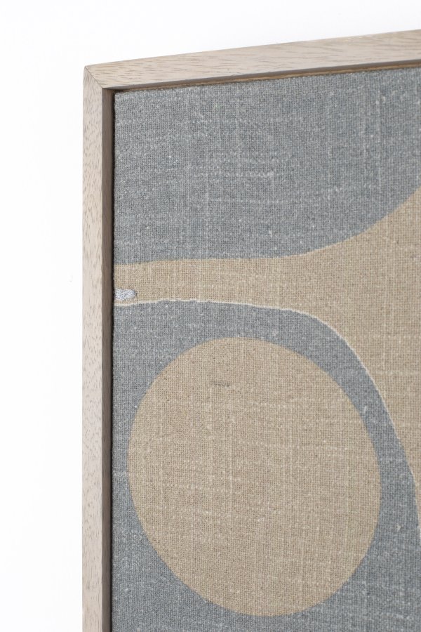 ZUIVER Galaxy billede, rektangulr - beige/bl bomuld og natur mangotr (104x48)