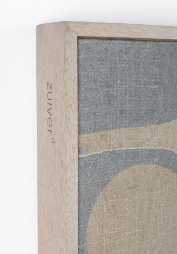 ZUIVER Galaxy billede, rektangulr - beige/bl bomuld og natur mangotr (104x48)