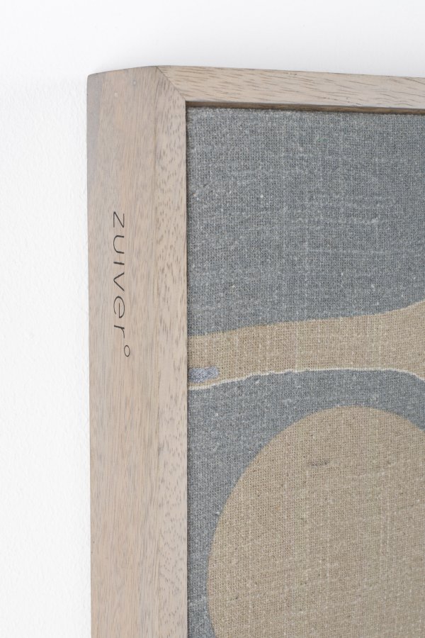 ZUIVER Galaxy billede, rektangulr - beige/bl bomuld og natur mangotr (104x48)