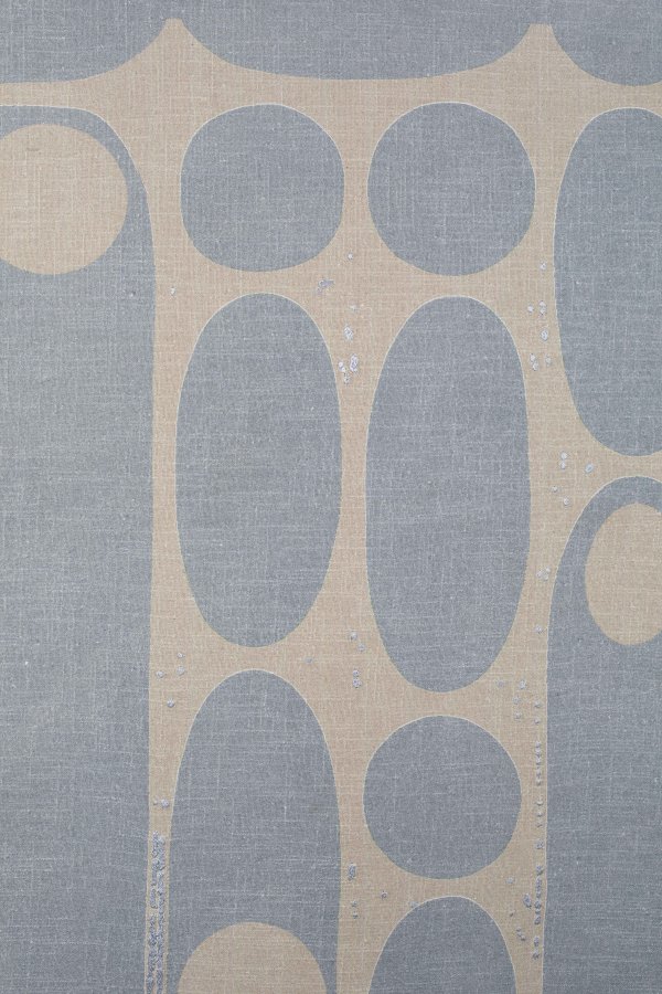 ZUIVER Galaxy billede, rektangulr - beige/bl bomuld og natur mangotr (104x48)