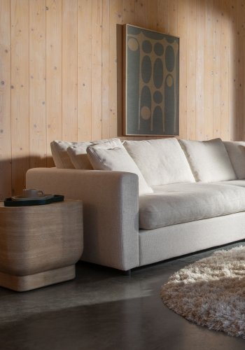 ZUIVER Galaxy billede, rektangulr - beige/bl bomuld og natur mangotr (104x48)