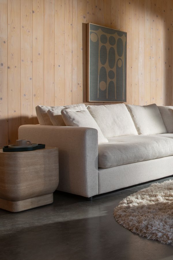 ZUIVER Galaxy billede, rektangulr - beige/bl bomuld og natur mangotr (104x48)