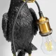 KARE DESIGN Animal Sitting Crow bordlampe - sort polyresin og guld aluminium (H:61cm)