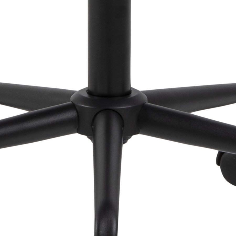 ACT NORDIC Brooke skrivebordsstol, m. armln - mrkegr polyester og sort metal