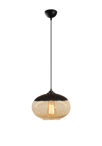 LUMI Camini MR loftlampe, m. justerbar hjde - gul og sort jern