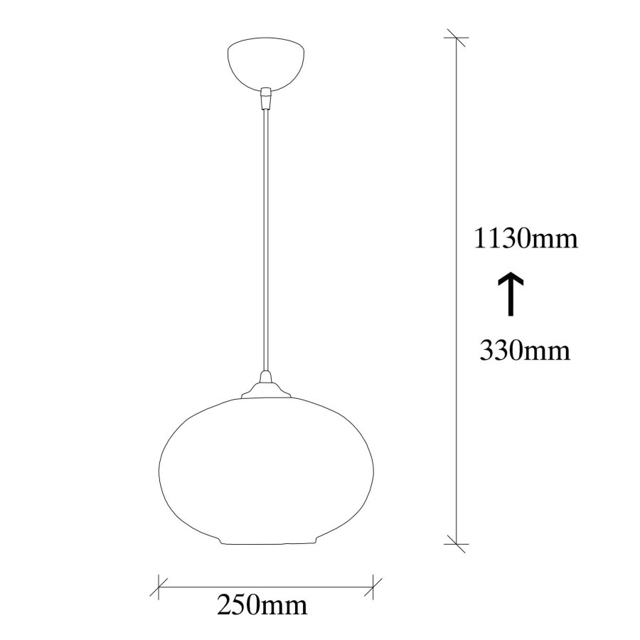 LUMI Camini MR loftlampe, m. justerbar hjde - gul og sort jern