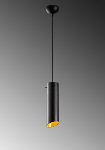 LUMI Sivani MR loftlampe, m. justerbar hjde - gul og sort metal