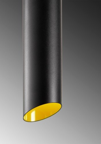 LUMI Sivani MR loftlampe, m. justerbar hjde - gul og sort metal