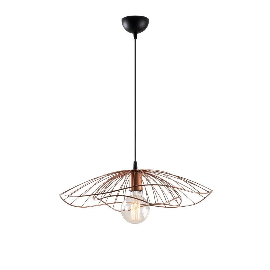 LUMI Tel loftlampe, m. justerbar hjde - kobber metal
