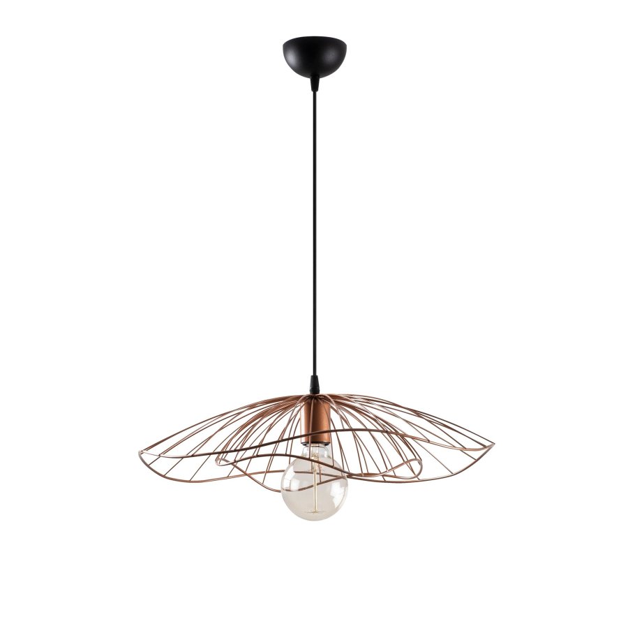 LUMI Tel loftlampe, m. justerbar hjde - kobber metal