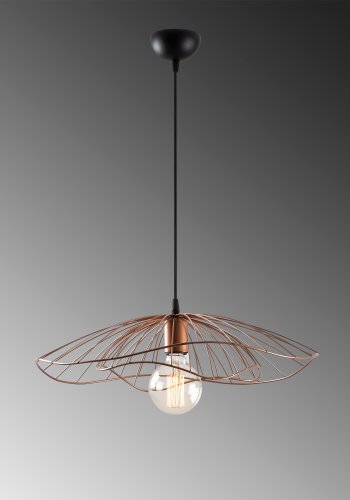 LUMI Tel loftlampe, m. justerbar hjde - kobber metal
