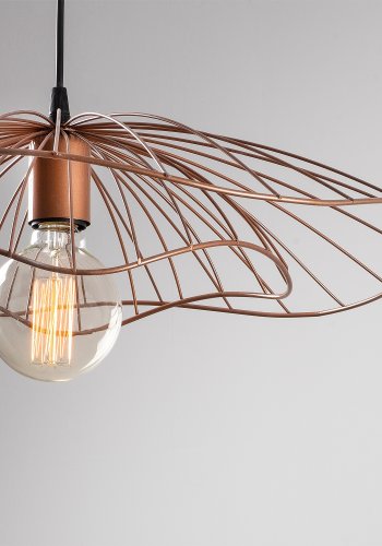 LUMI Tel loftlampe, m. justerbar hjde - kobber metal