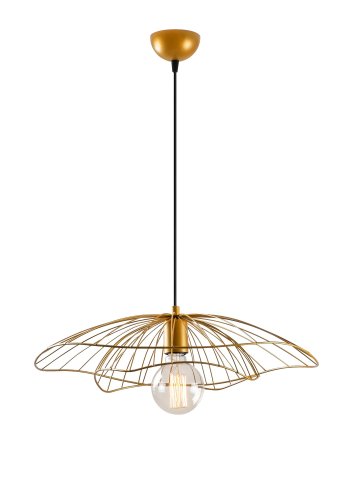 LUMI Tel loftlampe, m. justerbar hjde - guld metal