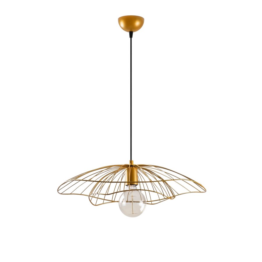 LUMI Tel loftlampe, m. justerbar hjde - guld metal