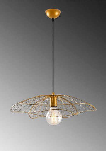 LUMI Tel loftlampe, m. justerbar hjde - guld metal