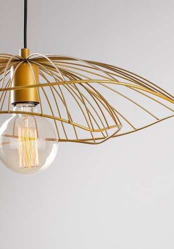 LUMI Tel loftlampe, m. justerbar hjde - guld metal