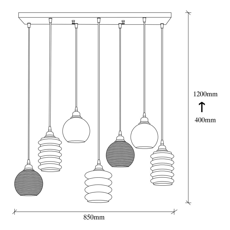 LUMI Kyklonix lysekrone -892OPV1891
