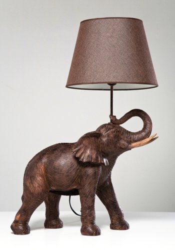 KARE DESIGN Elefant bordlampe - sort polyserin 