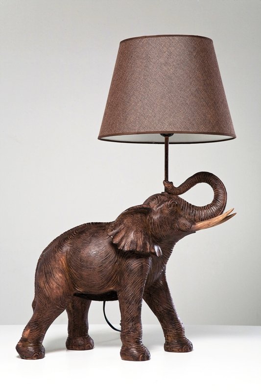KARE DESIGN Elefant bordlampe - sort polyserin 