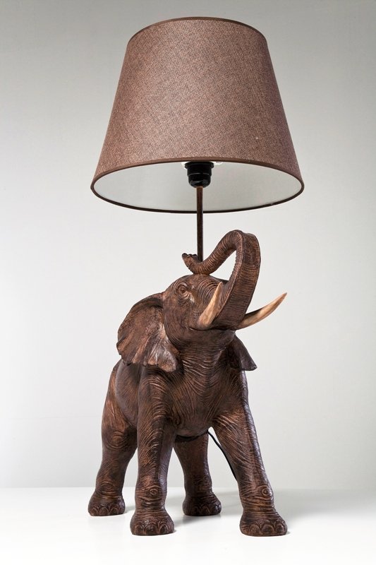 KARE DESIGN Elefant bordlampe - sort polyserin 