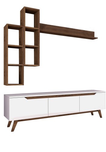 NORDVÄRK M16 TV-enhed, hvidWalnut