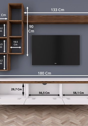 NORDVÄRK M16 TV-enhed, hvidWalnut