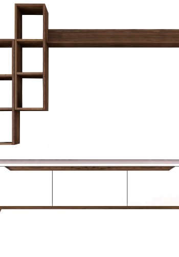 NORDVÄRK M16 TV-enhed, hvidWalnut