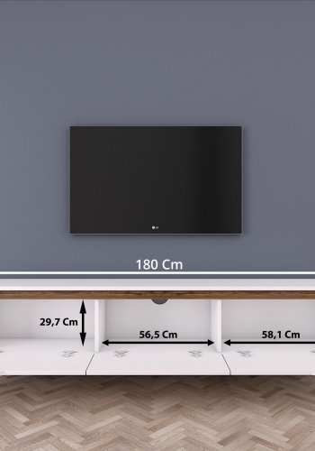 NORDVÄRK D1 TV stativ, hvidWalnut