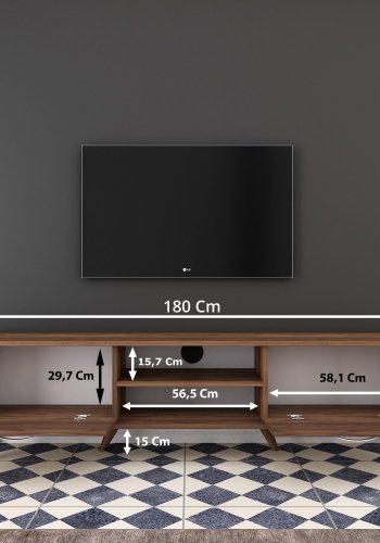 NORDVÄRK A9 TV Stand, Walnut