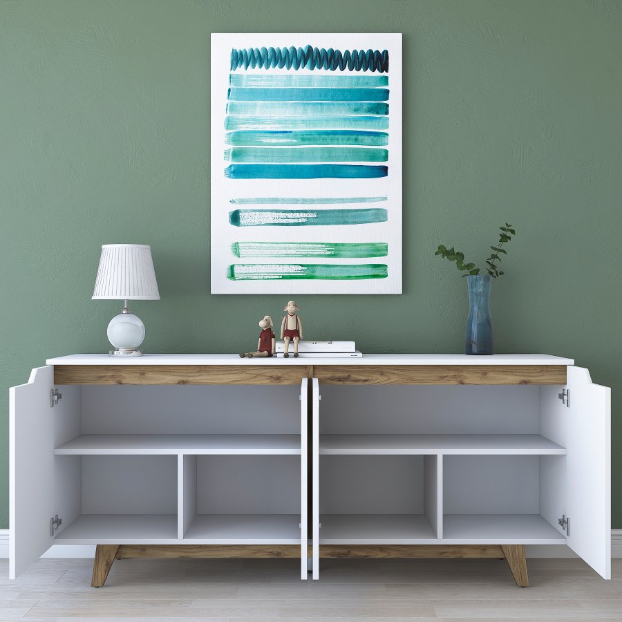 NORDVÄRK GD102 konsol, hvidWalnut