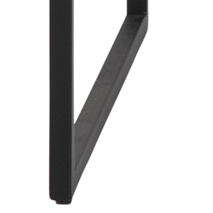 ACT NORDIC Seaford skrivebord, m. 1 hylde og 1 skuffe - papir vild eg sort metal (110x45)