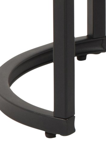 ACT NORDIC Spiro sofabordsst - sort melamin m. marmor print/rgfarvet glas og sort metal (st af 2)