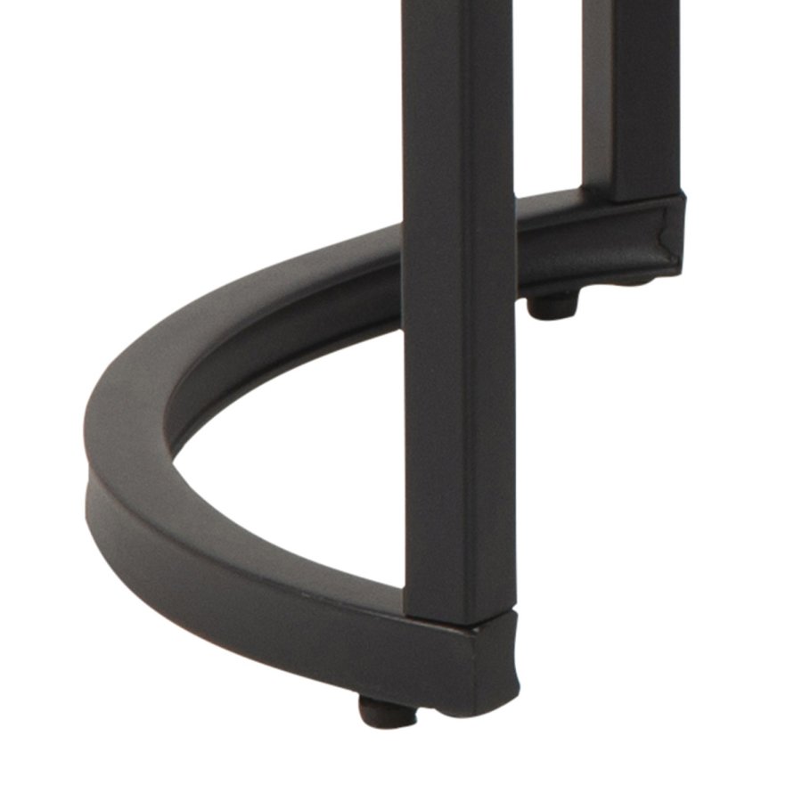 ACT NORDIC Spiro sofabordsst - sort melamin m. marmor print/rgfarvet glas og sort metal (st af 2)